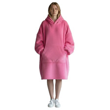 PINK Comfy WarmSoft Hooded Blanket - Oversized Hoodie - Fleece Lined