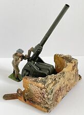 Rare Antique Kibri Gun Emplacement & Britains Anti Aircraft Gun & Toy Soldier
