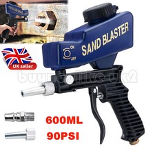 Hand Held Air Sandblasting Gun Sand Blaster Portable Shot Media Blasting 600ML