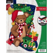 Bucilla 18" Felt Christmas Stocking Kit - Teddy Bear 89231E