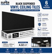 Suspended Black Vinyl Ceiling