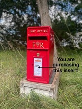 Personalised Laminated Royal Mail Post Box Wedding Sign Insert 4 x 7.5 inch’s 