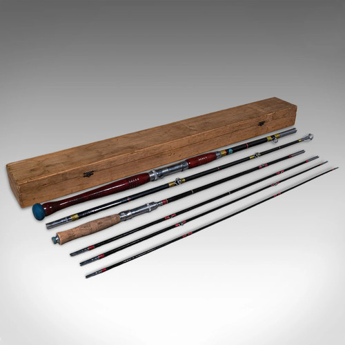 Vintage cased fishing rod set - cased,