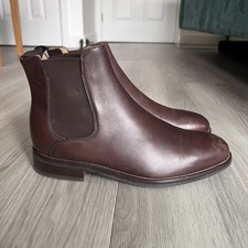 Marks & Spencer M & S Chelsea Boots Men’s 8 UK Brown Pull On Leather Dura Heel 