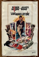 LIVE & LET DIE 1973 1sh Movie Poster James Bond Roger Moore 27x41