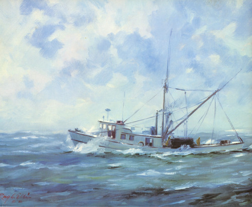 1983 vintage print shrimper - print,