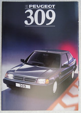 PEUGEOT 309 Brochure 1988: PROXIMA, GTI,SRi, GR,Profile,GL,GE,XE,XL,XS,GRD,32pgs