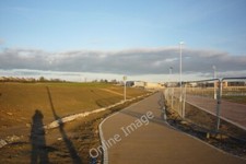Photo 6x4 Footpath and service road Heslington The temporary fence highli c2010