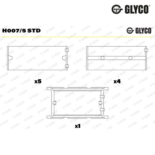 Crankshaft bearing glyco - crankshaft,