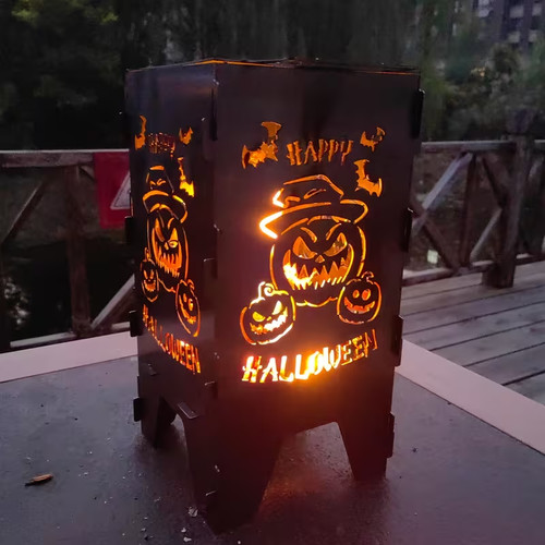 Halloween pumpkin fire pit - fire,