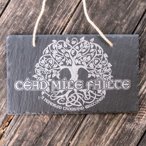 Sign slate cead mile - sign,