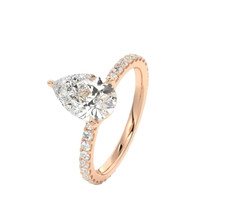 14K Rose Gold Lab Grown