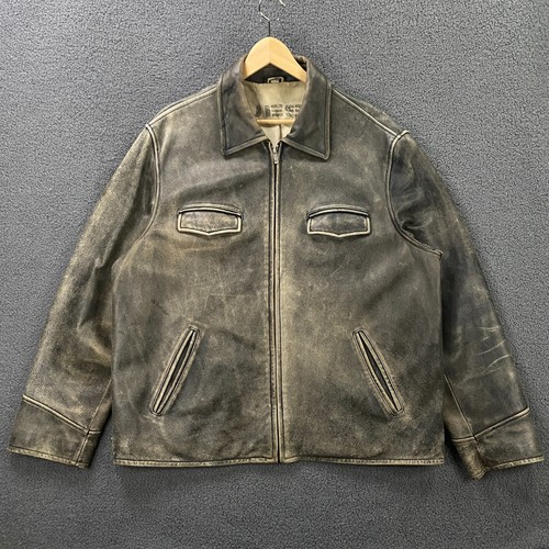 Guess leather jacket mens - guess,