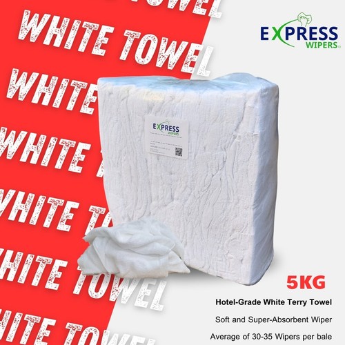 5kg white terry - white, towelling