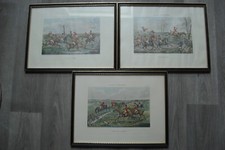 3 OLD HUNTING SCENE PICTURES    "  HUNTING QUALIFICATIONS"