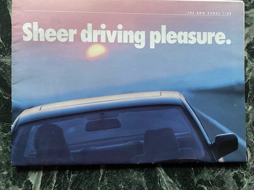 Bmw 1988 range sales - sales, brochure