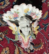 Antique Baroque Italian Faience Pottery Wall Bracket, Le Nove