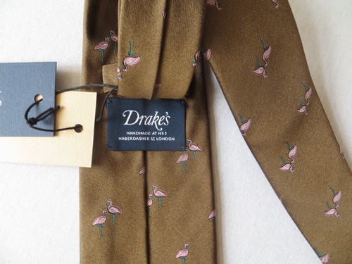 Drake silk flamingo tie - drake's,
