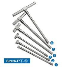 6pcs Telescopic Gauge 8-150mm Adjustable Inner Diameter Gauge Micrometer Tool