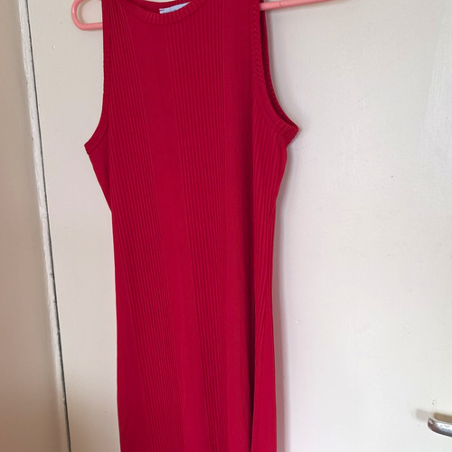 Long red dress - dress, xl