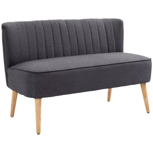 Velvet feel double - sofa, with