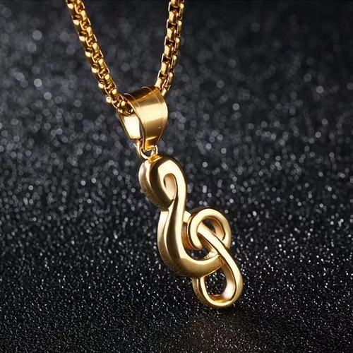 Gold music note treble clef - g,