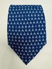 Hermes Navy 100% Silk Mens