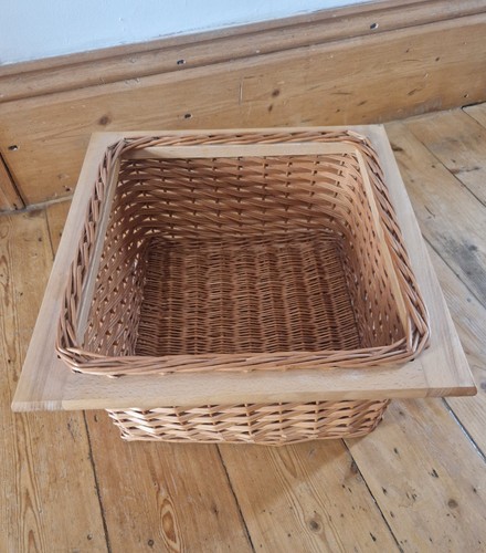 Pull drawer wicker basket with - wicker,