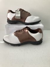 ADIDAS Men’s Size 8.5  GOLF SHOES White Brown Z Traxion adiWEAR Torsion 