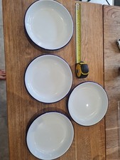 Enamel Rice Plate White Pasta Bowl Dish Falcon Traditional 22cm Camping Caravan