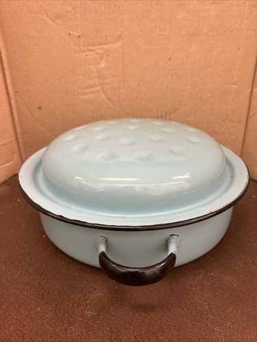 Vintage blue enamel - blue,