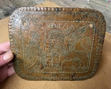 Venice 1741 dated brass wall plaque hand made Grand Tour ? st Mark image