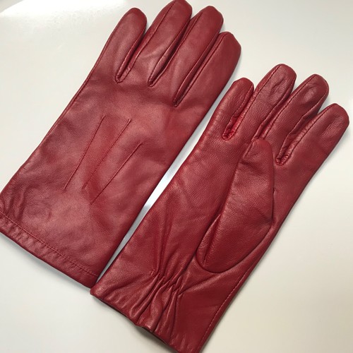 Soft red leather - red, gloves