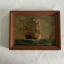 Vintage  Painting Clipper Ship