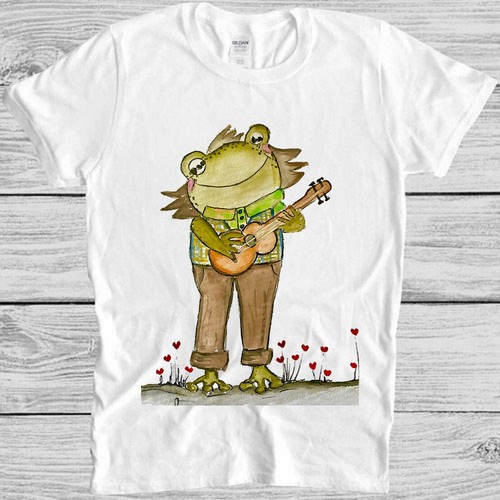 Frog toad playing guitar - playing,