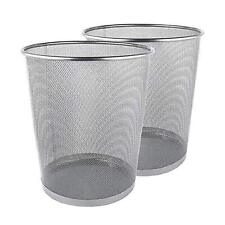2 x METAL MESH WASTE PAPER BIN