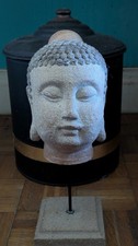 Buddha stone head and - head, stand