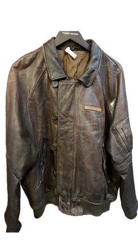 Brown avirex leather jacket - brown,