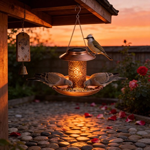 Solar bird feeder - feeder, outdoors