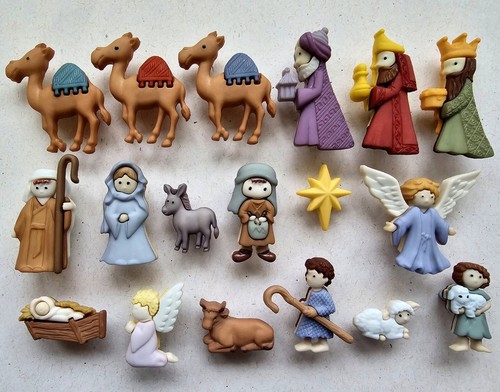 Craft buttons nativity - 18,