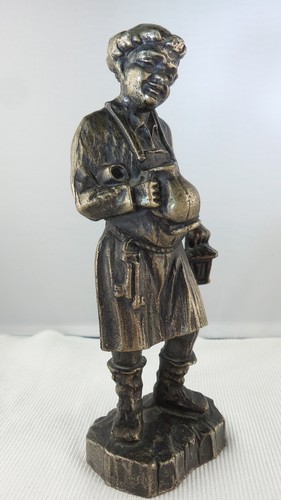 Old monk figure made bronze - old,