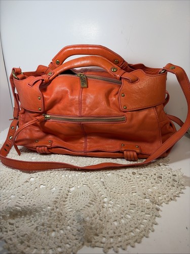 Kooba orange leather - leather, satchel