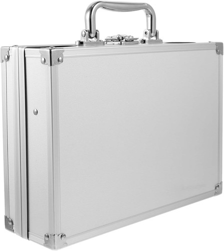 Aluminum briefcase with lock - aluminum,