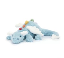 Large Sky Blue Dragon Plush