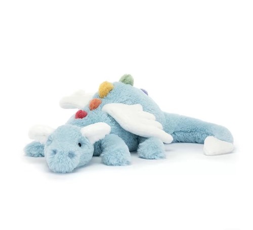 Large sky blue - dragon, plush