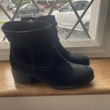 Marks And Spencer Black  Footglove Suede leather Boots Size 3 1/2 36 New/tags