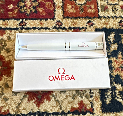 Omega white ballpoint pen - white, pen/biro