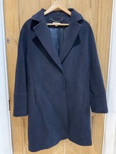 whistles navy wool coat, size