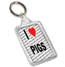  I Love Pigs - Keyring - Gift