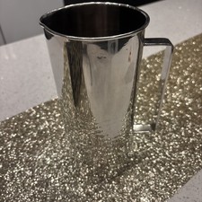 Large Silver Hammered Pitcher
